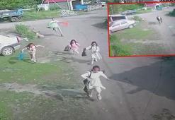 Kaçan kurbanlık boğa çocukları kovaladı