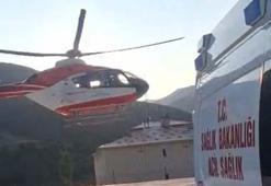 Bahçesaray’daki hasta, helikopter ambulansla Van’a sevk edildi