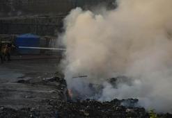 İzmir'de çöplük yangını