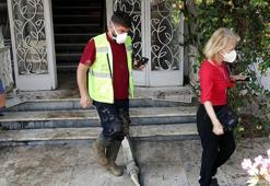 Belediye işçileri, sel temizliğinde karbonmonoksit gazından etkilendi