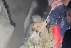 Daha önce 1 kişinin öldüğü heyelan bölgesindeki çukura düşen çocuk kurtarıldı; o anlar kamerada