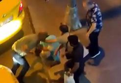 Avcılar'da taksicilerin müşteri alma kavgası: Yumruk atıp yerde sürüklediler