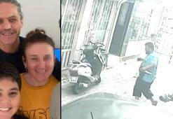 Muğla'da baba ile oğlunu öldüren şüphelinin elinde bıçakla kaçtığı anlar kamerada