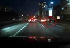 Kağıthane D-100 Karayolunda motosiklet kazası kamerada