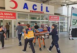 Çatıda boya yaparken elektrik akımına kapıldı