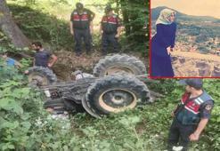 Traktör, dere yatağına devrildi; 2 çocuk annesi öldü