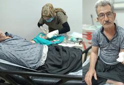 Karpuz keserken parmağını kesti