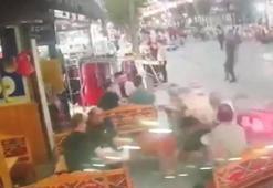 Gaziosmanpaşa'da sürücüsünün kontrolünden çıkan motosiklet kafeteryaya daldı