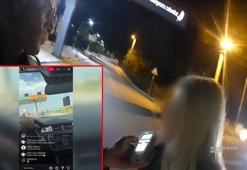 Ehliyetine 2043 yılına kadar el konulan sürücü, direksiyon başından canlı yayın yaptı