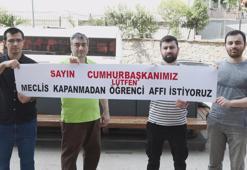 Üniversiteye dönmek için af talebinde bulundular