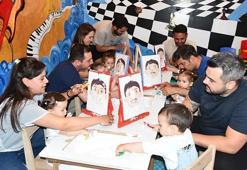 Kitabevinin 'babalar günü' etkinliğinde, çocuklar babalarıyla oyunlar oynadı