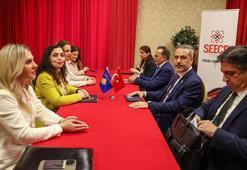 Bakan Fidan, Kosova Cumhurbaşkanı Osmani-Sadriu ile görüştü