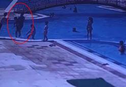 Boğulma tehlikesi geçiren çocuğu cankurtaran kurtardı; o anlar kamerada