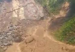 Rize'de heyelan; kapanan köy yolu ulaşıma açıldı