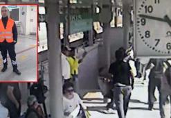 İZBAN güvenlik görevlisinin ölümüne neden olan saldırı kamerada