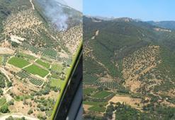 Manisa'da çıkan makilik yangını kontrol altında