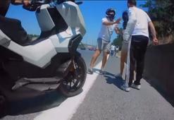 Eyüpsultan TEM Otoyolu'nda tartışan çifte müdahale etti, bıçaklı saldırganın hedefi oldu