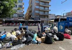 İzmir Buca'da çöp yığınları oluştu