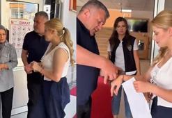 Başkanın pense ile müdahalesi kamerada; takıyı kesti, adayı sınava yetiştirdi