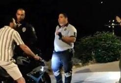 Avcılar Sahili'nde motosikletliyle güvenlik görevlileri arasında 'Yasak' tartışması