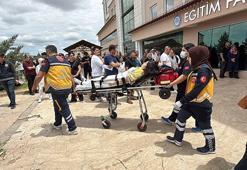 Sınavda baygınlık geçiren öğrenciye ambulansta müdahale edildi