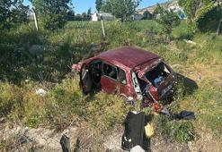 Sivas'ta otomobil şarampole yuvarlandı: 1'i ağır, 3 yaralı