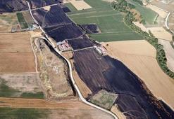 Tekirdağ'da yangında 400 dönüm buğday ekili tarla zarar gördü