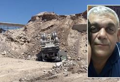 Kum ocağında devrilen kamyonun sürücüsü öldü