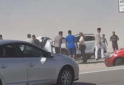 Aksaray'da kum fırtınası zincirleme kazaya neden oldu: 11 yaralı