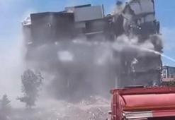 Kontrollü yıkım sırasında 8 katlı bina çöktü; o anlar kamerada