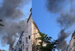 Berlin'de inşaat halindeki binada yangın çıktı