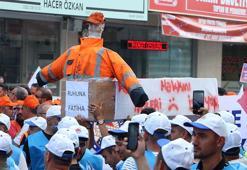 Kayseri’de kamu işçilerinden tabutlu eylem