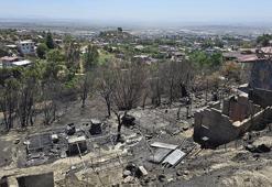Hatay'da yanan alanlar havadan görüntülendi