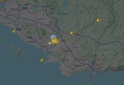 Sabiha Gökçen Havalimanı'na iniş yapan uçağa lazer tutuldu