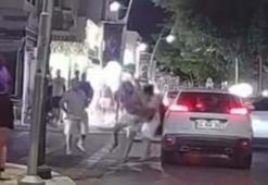 Bodrum’da sürücülerin yol verme kavgası kamerada