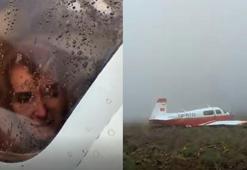 Kaçkar Dağları'nda düşen uçağa ilk ulaşan dağcı, yaralı kadın ile konuştuğu anları kaydetti