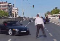 Arnavutköy'de trafikte drift atan grup kamerada