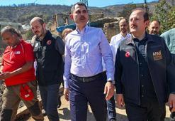 Bakan Kurum: Yangınlardan etkilenen 8 ilde toplamda 1168 bina zarar gördü