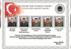 MSB: Metan gazından etkilenip şehit olan personel sayısı 12'ye yükseldi