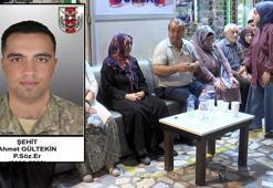 Şehidin acı haberi baba ocağına ulaştı