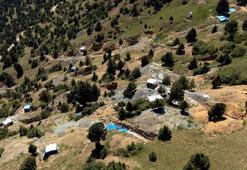 3 bin kişinin geçimini sağladığı Oltu taşı ocakları dronla görüntülendi