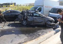 Başakşehir'de 10 aracın karıştığı kazada 3 kişi yaralandı