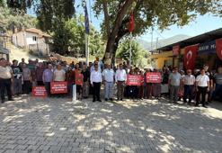 Milas'ta bölge halkından 'Zeytin ve madencilik birlikte mümkün' pankartı