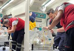 Kalp rahatsızlığı bulunan Selin bebek, ambulans uçakla sevk edildi