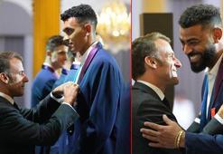 Fenerbahçe’nin olimpiyat şampiyonu Fransız voleybolcuları Macron tarafından ödüllendirildi