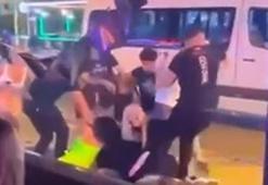 Eğlence mekanında tekmeli, yumruklu 'hesap' kavgası kamerada: 5 gözaltı
