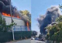 Pendik'te İSKİ'ye ait tesiste yangın