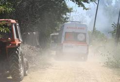 Yangında tonlarca buğday yandı, 7 büyükbaş öldü