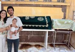 Yangında ölen anne ve bebeği aynı mezarda toprağa verildi