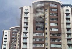 Ankara'da 14 katlı binada yangın; mahsur kalan anne ve oğlu kurtarıldı